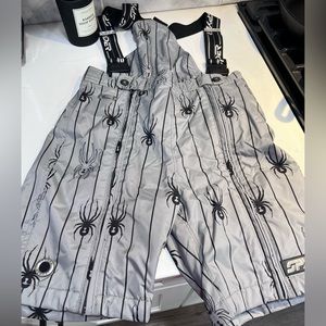 Youth Spyder ski racing training shorts.